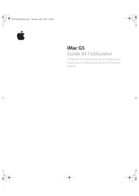 Notice APPLE IMAC G5 MADG3F/A Desktop computer