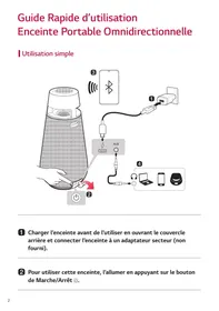 LG XO3QBKXO3QPKXO3QBE - Enceinte portable omnidirectionnelle