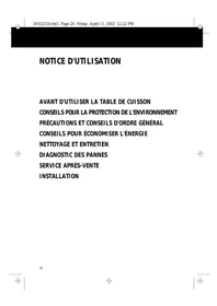 Notice WHIRLPOOL AKM 528 NA Plaque de cuisson