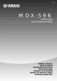 Notice YAMAHA MDX-596 Lecteur audio