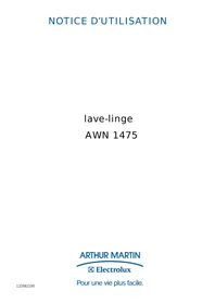 Notice ARTHUR MARTIN AWN 1475 Machine à laver