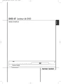 Notice HARMAN KARDON DVD47 Lecteur de DVD