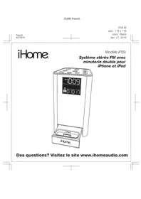 Notice IHOMEREFERENCE IHO_IP39 Radio-réveil