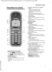 SIEMENS Gigaset C470 C475 - Téléphone sans fil