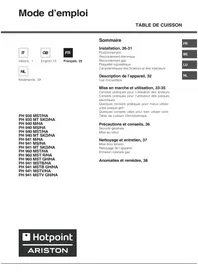 Notice HOTPOINT PH 941 MSTB GH/HA Table de cuisson