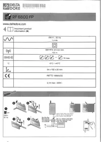 Notice DELTA DORE RECEPTEUR RF 6600 FP Thermostat