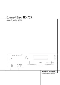 Notice HARMAN KARDON HD 755 Lecteur CD