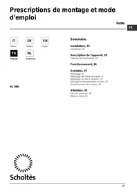 SCHOLTES HL 886 IX INOX - Hotte