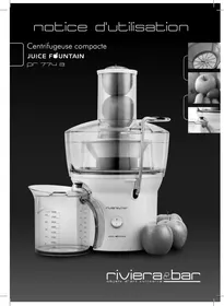 Notice RIVIERA ET BAR PR 774A Centrifugeuse
