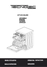 Notice TECNOLEC LVT 4514 BLANC Lave-vaisselle