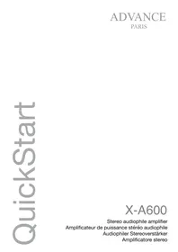 Notice ADVANCE ACOUSTIC X-A600 Amplificateur stéréo
