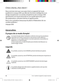 Notice ADE GAUFRIERCROQUEMONSIEURKG2006-3 Appareil de cuisson
