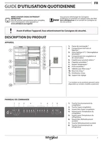 Notice WHIRLPOOL WB701952X Réfrigérateur-congélateur