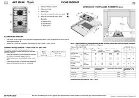 Notice WHIRLPOOL AKT300WH Plaque de cuisson