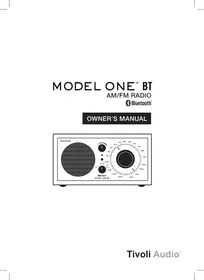 Notice TIVOLI MODEL ONE BT WHITE Radio