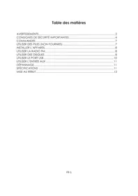 Notice JVC RD-F321W Radio