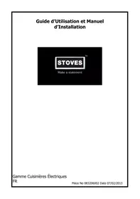 Notice STOVES PRICHSOEIRPE 15 Cuisinière électrique