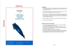 Notice OKOIA EPILH HC2 Tondeuse à cheveux