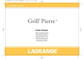 Notice LAGRANGE GRILL'PIERRE 249001 Gril électrique