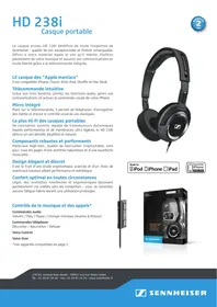 SENNHEISER HD238I - Casque audio