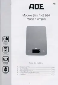 ADE SLIM ROUGE - Balance de cuisine