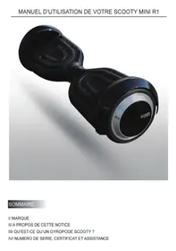 Notice SCOOTY MINI R1 BRUN Gyropode électrique