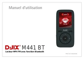 Notice D-IIX 441 4G0NOIR Lecteur audio portable