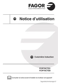 Notice DARTY FCIP7OCTEBB Cuisinière électrique