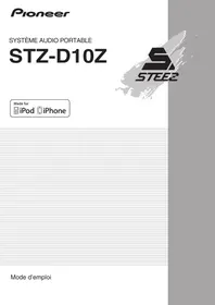 Notice PIONEER STZ-D10Z-R Système audio portable
