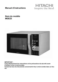 Notice HITACHI MGE 23 Micro-ondes