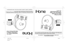 Notice IHOMEREFERENCE IA63 Radio-réveil