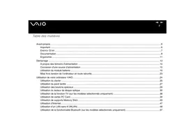 SONY VGN-A / VGN-FS - Ordinateur personnel
