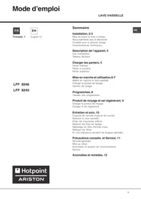 Notice ARISTON LFF 8243/HA.R BLANC Lave-vaisselle