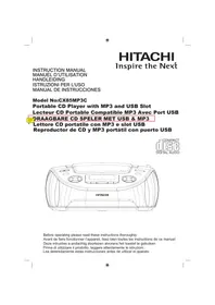Notice HITACHI CX85MP3C Lecteur CD portable