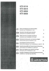 Notice ARISTON KTI 6114 BK Plaque de cuisson induction