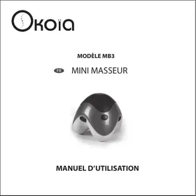Notice OKOIA MB3 MINI MASSEUR Appareil de massage