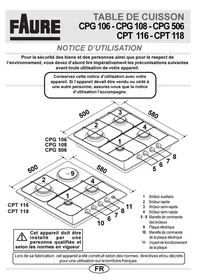 Notice FAURE CPT 118 X INOX Table de cuisson