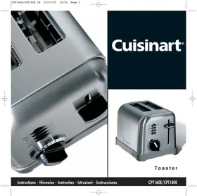 Notice CUISINART P1120E Grille pain