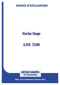 Notice ARTHUR MARTIN ADE 5100 BLANC Sèche-linge