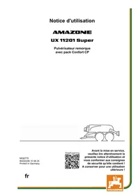 AMAZONE UX 11201 Super Pulvérisateur remorque avec pack Confort CP - Herse à disques compacte portée