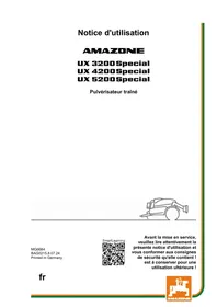 Notice AMAZONE UX 3200 SPECIAL Pulvérisateur remorque