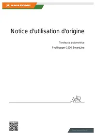 Notice AMAZONE PROFIHOPPER 1500 SMARTLINE Tondeuse à gazon