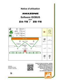 Notice AMAZONE SOFTWARE ISOBUS POUR ZA-TS / ZG-TS Logiciel multimédia