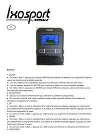 Notice CARE FITNESS IXO-5560 Vélo d'appartement