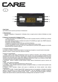 Notice CARE FITNESS CV-351 Vélo d'appartement