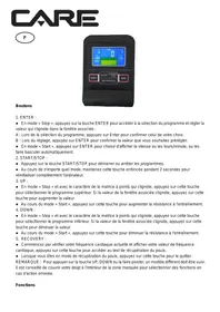 Notice CARE FITNESS ACTIVA 21 PROGRAMMES Vélo elliptique