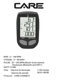 Notice CARE FITNESS CLUB RACER Vélo de biking