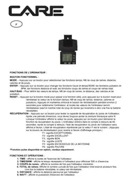 Notice CARE FITNESS CARE - AIR ROWER Rameur