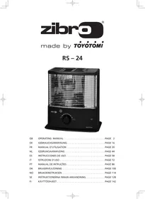 Notice ZIBRO RS-24 Fotogenvärmare