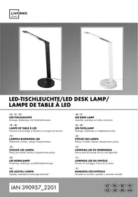 LIVARNO home Lampe de bureau LED avec surface de charge, 6,2 W - Produkt konsumpcyjny